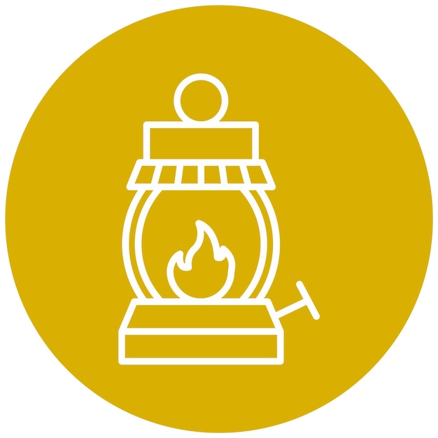 Vector Design Gas Lamp Icon Style