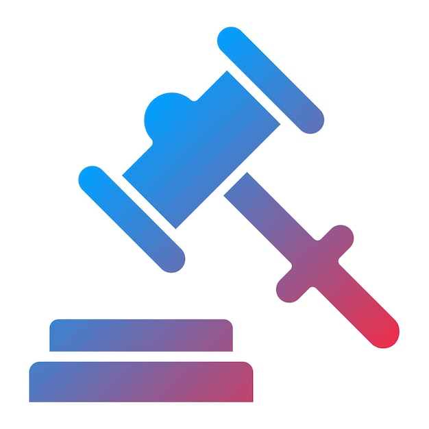 Vector vector design gavel icon style