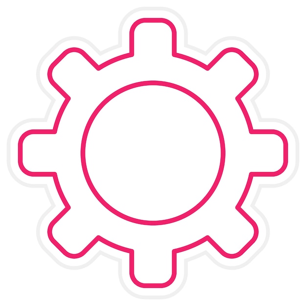 Vector Design Gear Icon Stijl