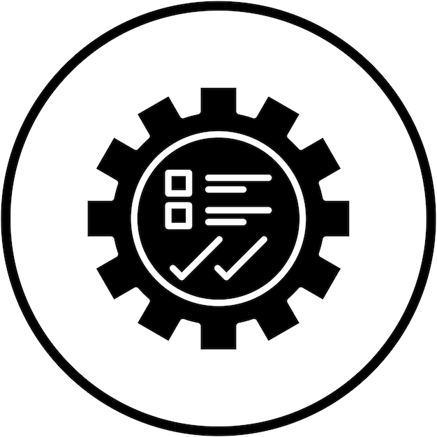 Vector Design Gear Testing Icon Style