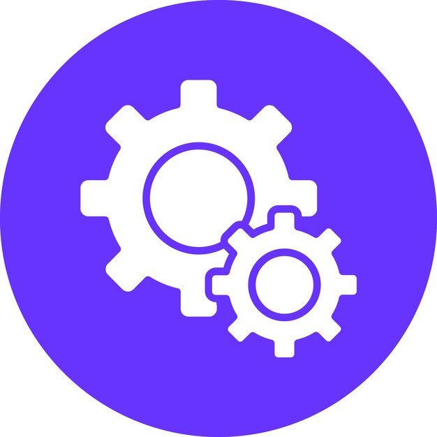 Vector Design Gears Icon Style