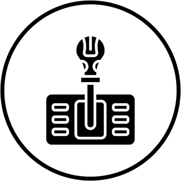 Vector vector design gearshift icon style