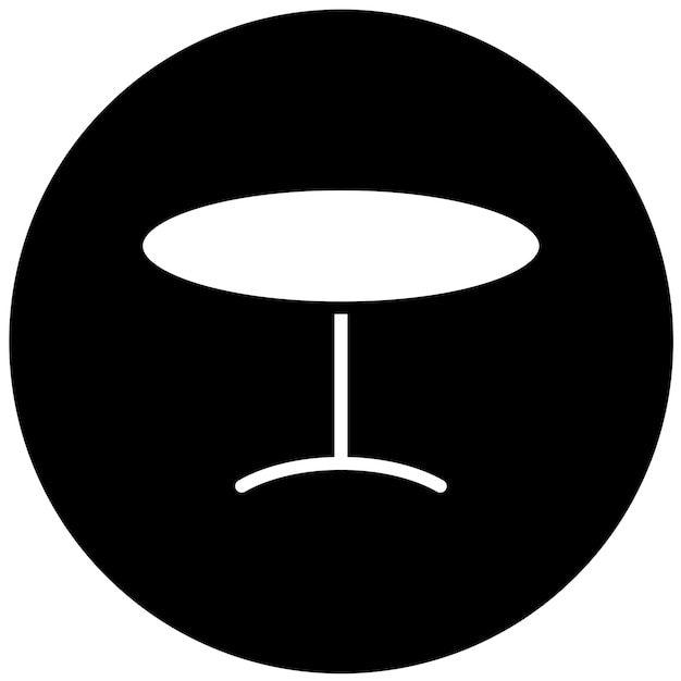 Vector Design Glas Eettafel Icon Stijl
