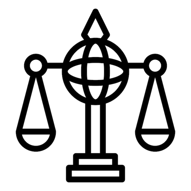 Vector Design Global Law Icon Style