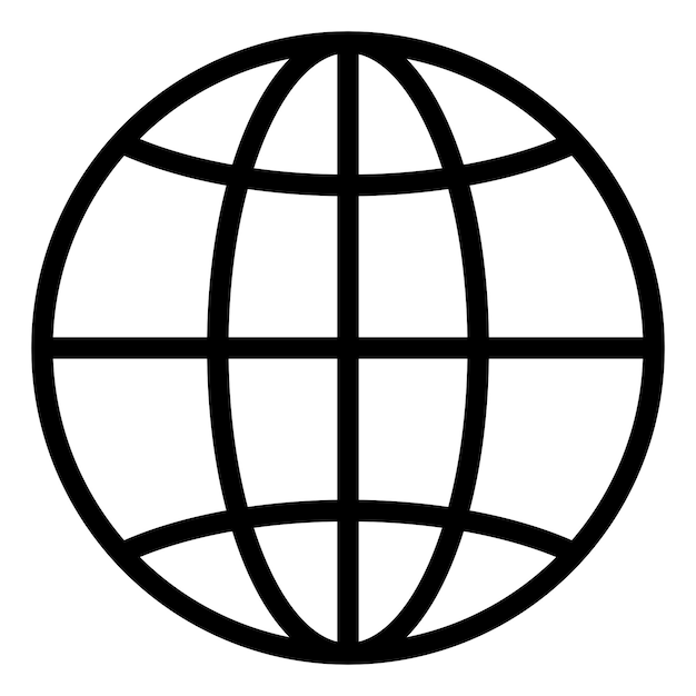 Стиль иконки векторного дизайна глобуса