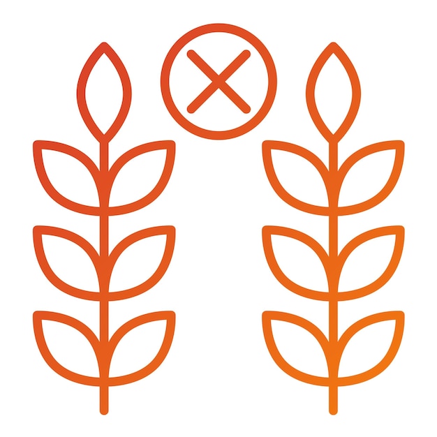 Vector vector design gluten free food icon style