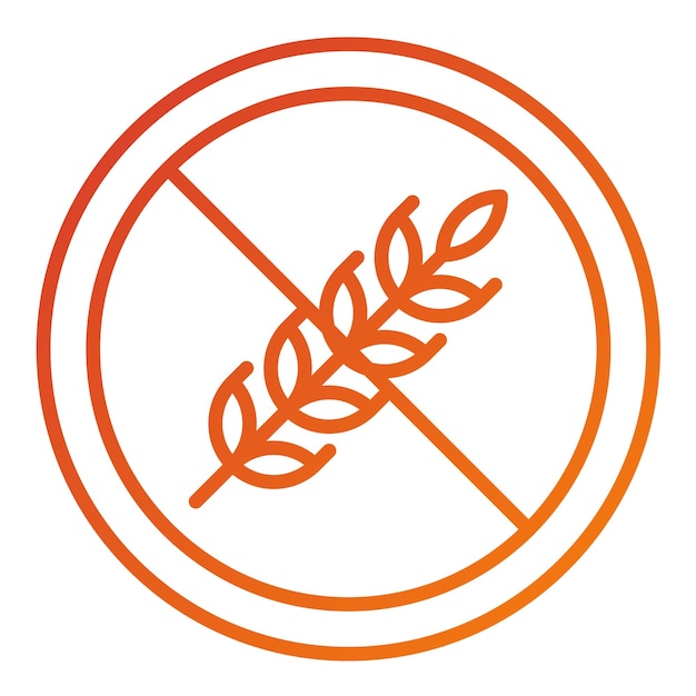 Vector Design Gluten Free Icon Style