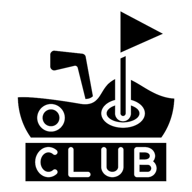 Vector Design Golf Clubs Icon Style