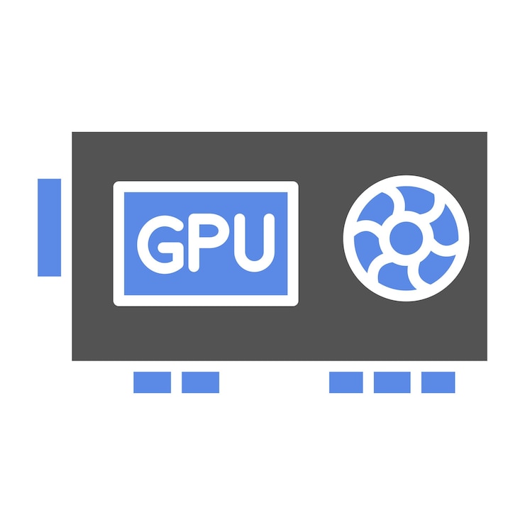 Vector vector design gpu icon style