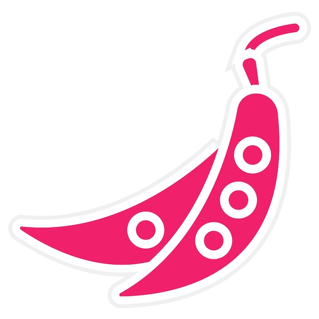 vector design green bean icon style