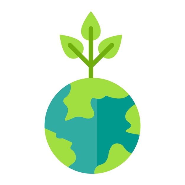 Vector Design Green Earth Icon Style