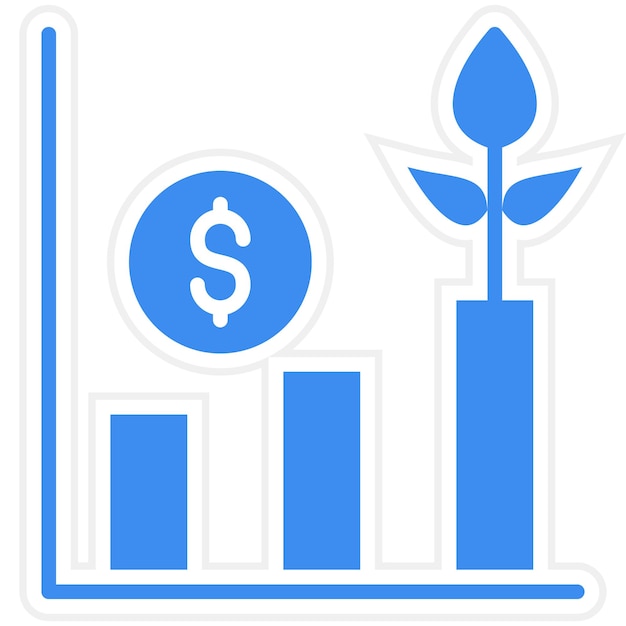 벡터 터 디자인 grow stock 아이콘 스타일