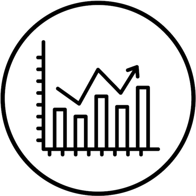 Векторный дизайн роста стиля иконки глифа