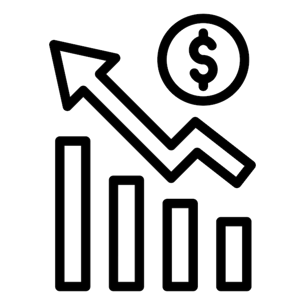 Вектор Стиль иконы роста векторного дизайна
