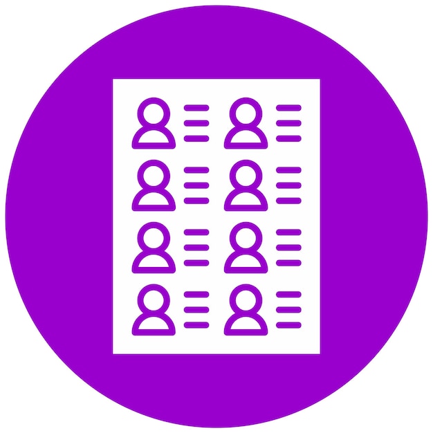 터 디자인 게스트 리스트 아이콘 스타일