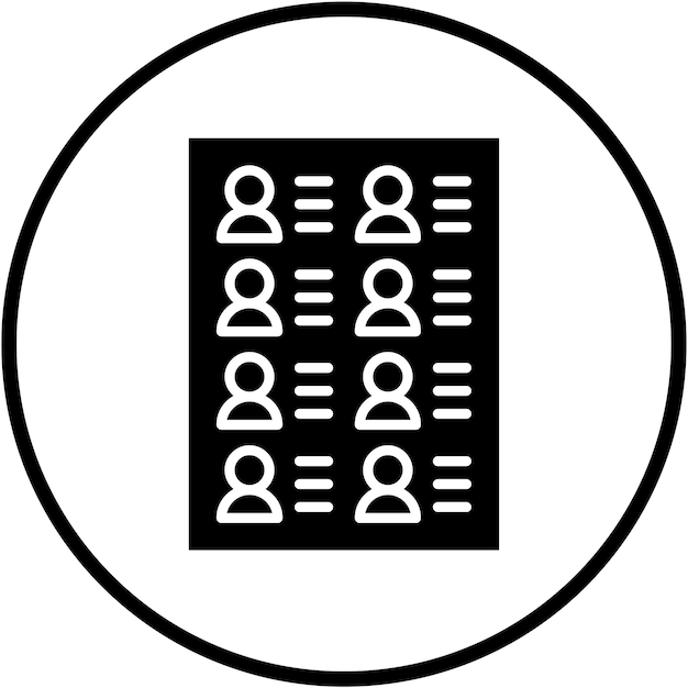 터 디자인 게스트 리스트 아이콘 스타일
