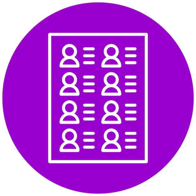 터 디자인 게스트 리스트 아이콘 스타일