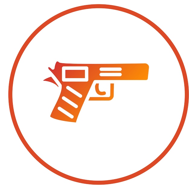 Vector vector design gun icon style