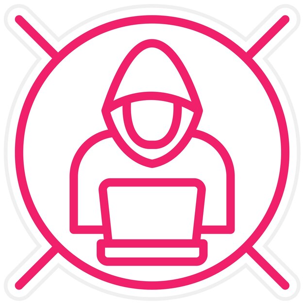 Vector Design Hack Blocker Icon Stijl