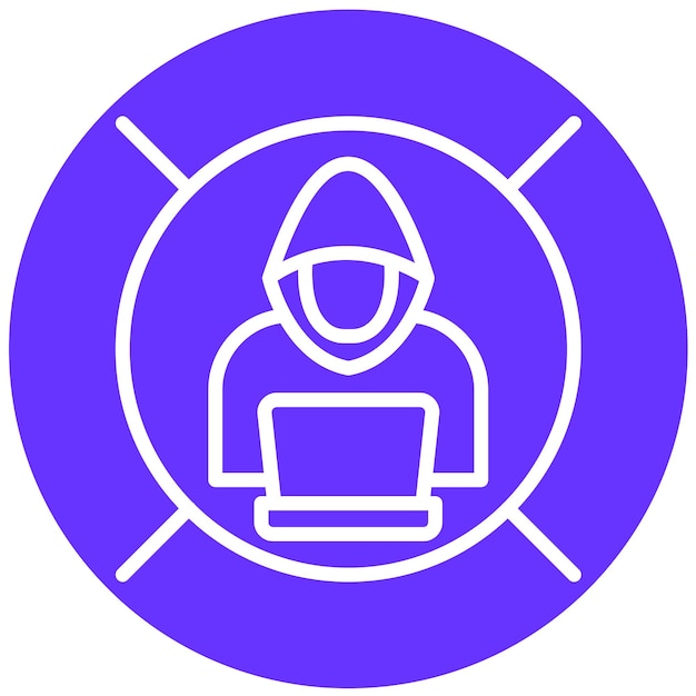 Vector Design Hack Blocker Icon Stijl