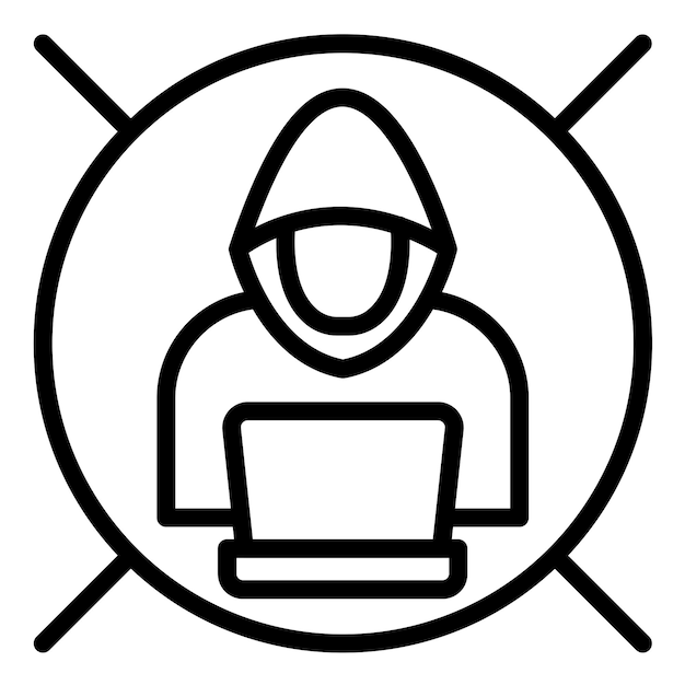 ベクトル デザイン ハック ブロッカー アイコン スタイル