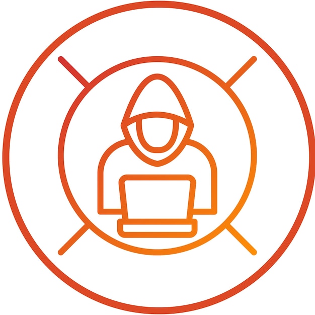Векторный дизайн Hack Blocker Icon Style