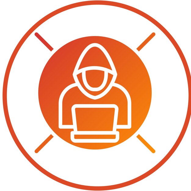 Векторный дизайн Hack Blocker Icon Style