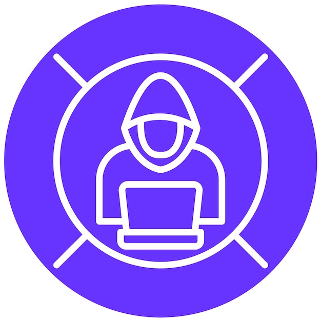 Вектор Векторный дизайн hack blocker icon style