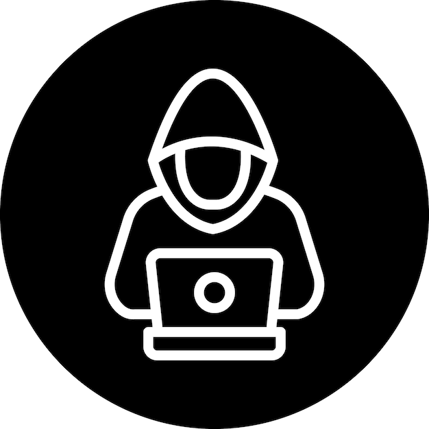Vector Design Hacker Icon Stijl