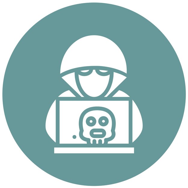 Vector vector design hacker icon stijl