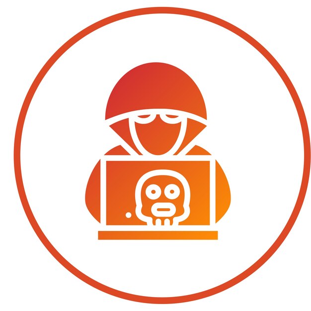 Vector vector design hacker icon stijl