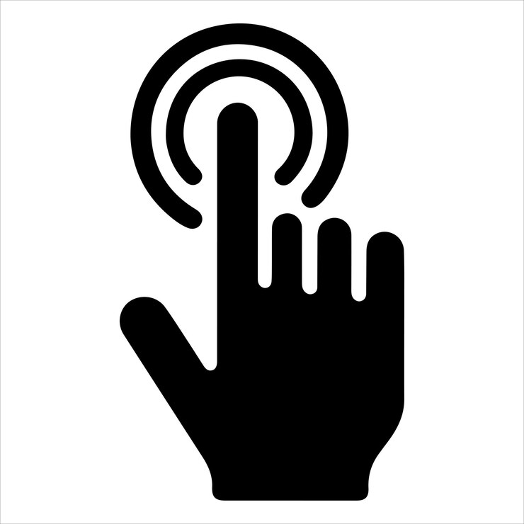 Vector vector design hand click icon style on white background