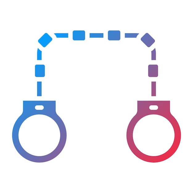 Vector vector design handcuffs icon style