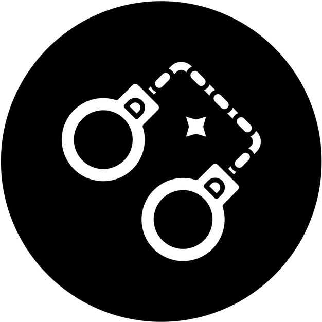 Vector vector design handcuffs icon style