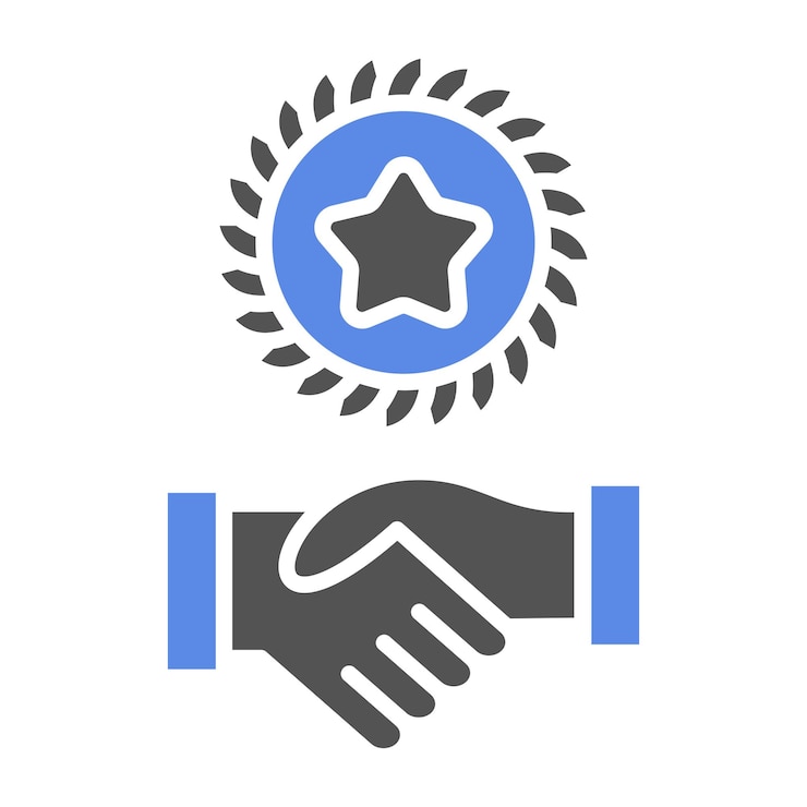 Vector vector design handshake icon style