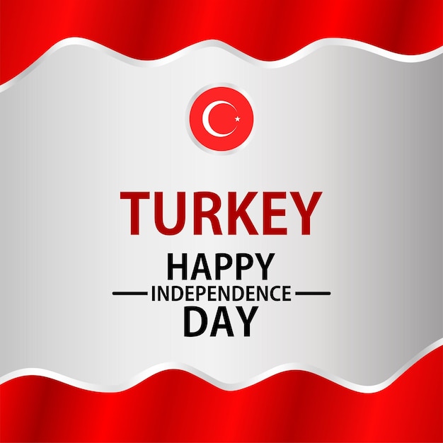 Disegno vettoriale buon giorno dell'indipendenza turchia 29 ottobre modello di illustrazione