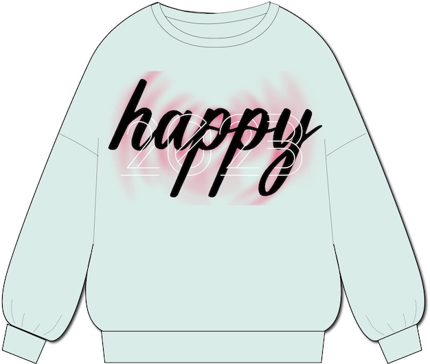 Vector Design Happy T-shirt