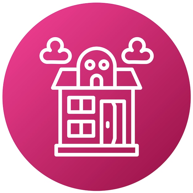 Vector design haunted house icon style
