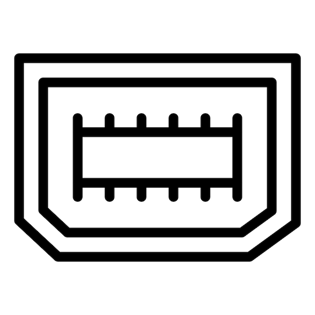 Vector Design Hdmi Port Icon Style