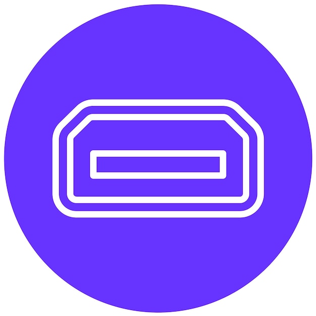 Vector Design HDMI Port Icon Style