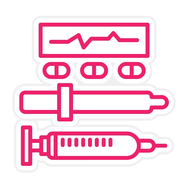 Vector vector design healthcare bundle icon style