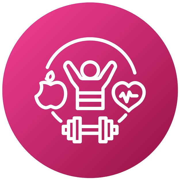 Vector Design Healthy Lifestyle Icon Style