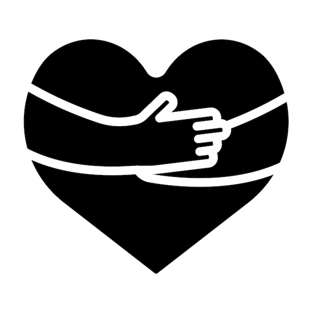 Vector vector design heartfelt hugs icon style