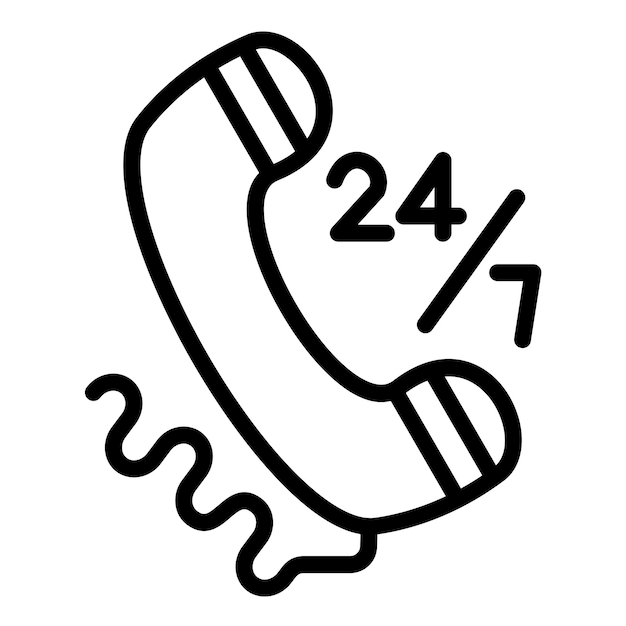 Vector Design Helpline Support Icon Stijl