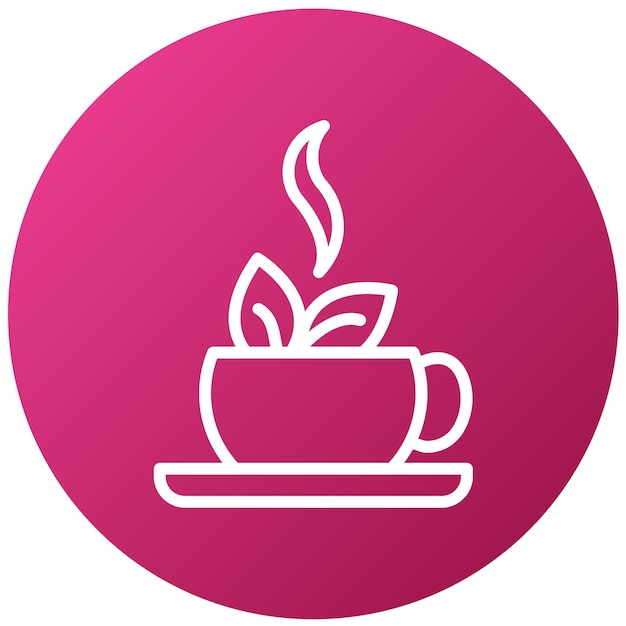 Vector Design Herbal Tea Icon Stijl