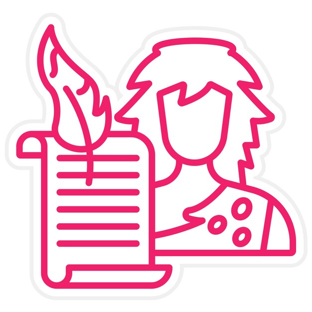 Vector Design Historian Man Icon Stijl