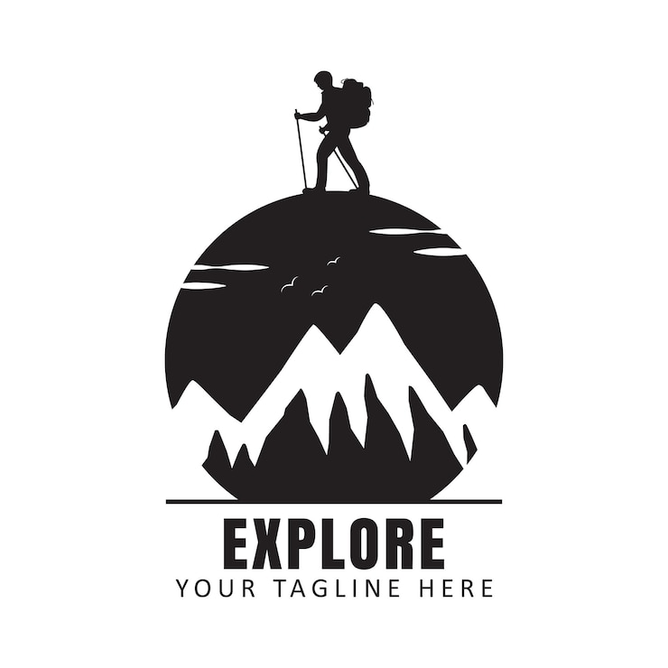 Vector vector design hobby of mountain climbing or hiking
