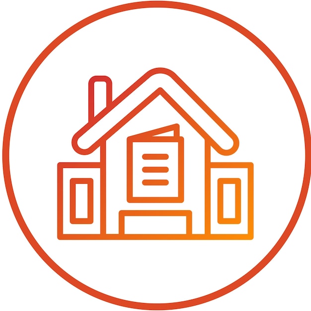 Vector Design Home Schooling Icon Stijl
