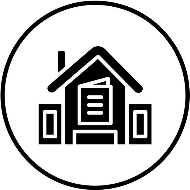 Vector Design Home Schooling Icon Stijl