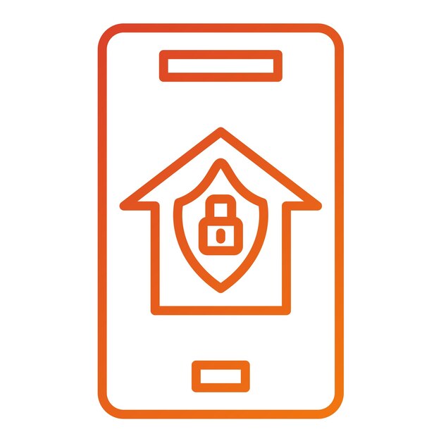 Vector Design Home Security App Icon Stijl